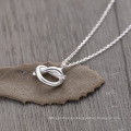 Regalo personalizado Día de la Madre Souvenir S925 Sterling Silver Tie The Knot Necklace